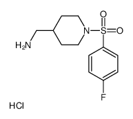 C-[1-(4-Fluoro-benzenesulfonyl)-piperidin-4-yl]-Methylamine hydrochloride结构式