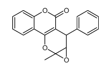 rac-2-Methyl-2,3-epoxy-4-phenyl-4H-pyrano[3,2-c]benzopyran-5-one结构式