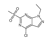 4-chloro-1-ethyl-6-(methylsulfonyl)-1H-pyrazolo[3,4-d]pyrimidine Structure