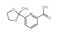 6-(2-甲基-1,3-二氧杂烷-2-基)-2-吡啶羧酸结构式