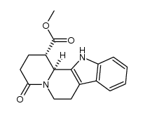 (1S,12bS)-methyl 4-oxo-1,2,3,4,6,7,12,12b-octahydroindolo[2,3-a]quinolizine-1-carboxylate结构式