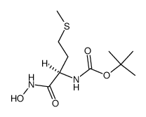 N-(tert-butoxycarbonyl)-D-methionine hydroxamic acid Structure