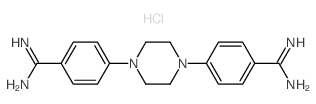 4-[4-(4-carbamimidoylphenyl)piperazin-1-yl]benzenecarboximidamide Structure