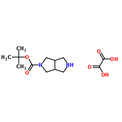 2-Methyl-2-propanyl hexahydropyrrolo[3,4-c]pyrrole-2(1H)-carboxylate ethanedioate (1:1)结构式