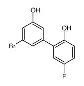 2-(3-bromo-5-hydroxyphenyl)-4-fluorophenol结构式