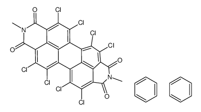 benzene-1,2,5,6,7,8,11,12-octachloro-N, N'-dimethylperylene-3,4-9,10-bis(dicarboximide) structure