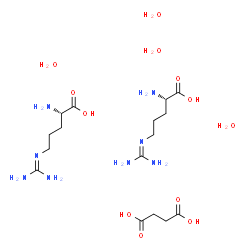 DL-Arginine, butanedioate (2:1), tetrahydrate structure