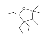 rac-4,4,5-triethyl-2,2,3-trimethyl-1,2,5-oxasilaborolane结构式