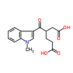 3-[(1-Methyl-1H-indol-3-yl)carbonyl]hexanedioic acid结构式