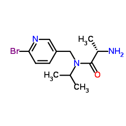 N-[(6-Bromo-3-pyridinyl)methyl]-N-isopropyl-L-alaninamide Structure