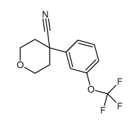 4-[3-(trifluoromethoxy)phenyl]oxane-4-carbonitrile结构式
