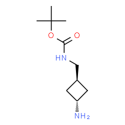 trans-3-(boc-aminomethyl)cyclobutylamine Structure