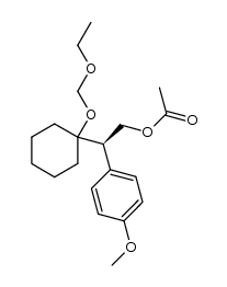 (R)-2-(1-(ethoxymethoxy)cyclohexyl)-2-(4-methoxyphenyl)ethyl acetate结构式