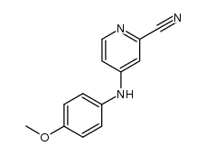 4-((4-methoxyphenyl)amino)picolinonitrile结构式