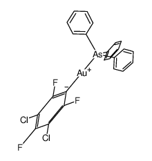 Au(AsPh3)(3,5-dichloro-2,4,6-trifluorophenyl)结构式