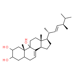 ergosta-7,22-diene-2,3,9-triol结构式