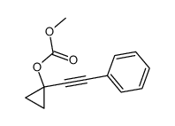 1-((methoxycarbonyl)oxy)-1-(phenylethynyl)cyclopropane Structure