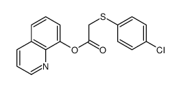 quinolin-8-yl 2-(4-chlorophenyl)sulfanylacetate结构式