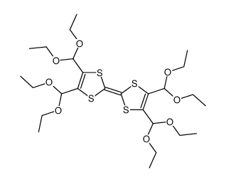 4,4',5,5'-tetrakis(diethoxymethyl)-2,2'-bi(1,3-dithiolylidene) Structure