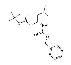 (S)-tert-butyl 3-[(benzyloxycarbonyl)amino]-5-methylhexanoate结构式