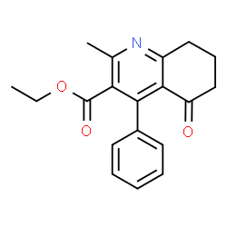 Ethyl 2-methyl-5-oxo-4-phenyl-5,6,7,8-tetrahydro-3-quinolinecarboxylate结构式