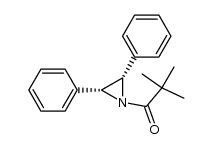 1-((2R,3S)-2,3-diphenylaziridin-1-yl)-2,2-dimethylpropan-1-one Structure
