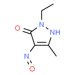 1H-Pyrazol-5-ol,1-ethyl-3-methyl-4-nitroso-结构式