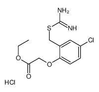 [C-[[5-chloro-2-(2-ethoxy-2-oxoethoxy)phenyl]methylsulfanyl]carbonimidoyl]azanium,chloride Structure