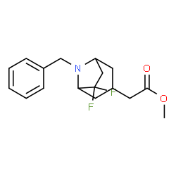 methyl 2-exo-(8-benzyl-6,6-difluoro-8-azabicyclo[3.2.1]octan-3-yl)acetate structure