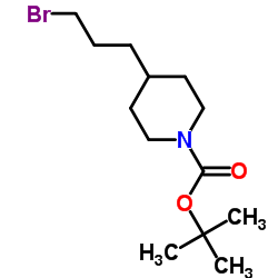 tert-Butyl 4-(3-bromopropyl)piperidine-1-carboxylate structure