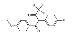 2-(4-fluorophenyl)-1-[4-(methylthio)phenyl]-4,4,4-trifluoro-1,3-butanedione Structure
