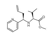 (S)-methyl 3-methyl-2-(((R)-1-(pyridin-2-yl)but-3-en-1-yl)amino)butanoate结构式