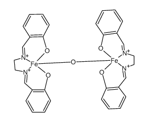 bis[[2,2'-[ethylenebis(nitrilomethylidyne)]bis[phenolato]](2-)-N,N',O,O']-μ-oxodiiron结构式