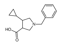 1-Benzyl-4-cyclopropyl-3-pyrrolidinecarboxylic acid structure