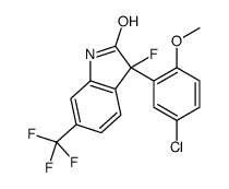 (3R)-3-(5-Chloro-2-methoxyphenyl)-3-fluoro-6-(trifluoromethyl)-1, 3-dihydro-2H-indol-2-one Structure