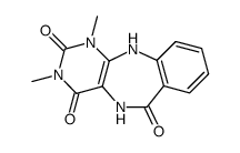 1H-Pyrimido[4,5-b][1,4]benzodiazepine-2,4,6(3H)-trione,5,11-dihydro-1,3-dimethyl- structure