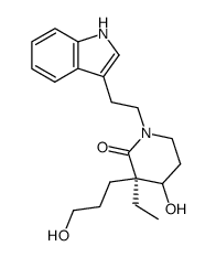 (3R)-1-(2-(1H-indol-3-yl)ethyl)-3-ethyl-4-hydroxy-3-(3-hydroxypropyl)piperidin-2-one Structure