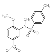 N-(2-methoxy-5-nitro-phenyl)-N,4-dimethyl-benzenesulfonamide结构式