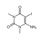 6-Amino-5-iodo-1,3-dimethyl-2,4(1H,3H)-pyrimidinedione structure