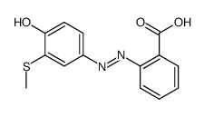 2-(4-Hydroxy-3-methylmercapto-benzolazo)-benzoesaeure Structure