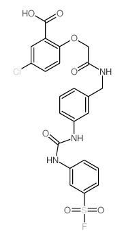 Benzoic acid,5-chloro-2-[2-[[[3-[[[[3-(fluorosulfonyl)phenyl]amino]carbonyl]amino]phenyl]methyl]amino]-2-oxoethoxy]- picture