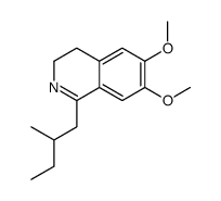 6,7-Dimethoxy-1-(2-methylbutyl)-3,4-dihydroisoquinoline结构式