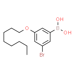 3-Bromo-5-octyloxyphenylboronic acid结构式