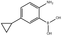(2-amino-5-cyclopropylphenyl)boronic acid结构式