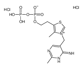 2-[3-[(4-amino-2-methylpyrimidin-5-yl)methyl]-4-methyl-1,3-thiazol-3-ium-5-yl]ethyl phosphono hydrogen phosphate,chloride,hydrochloride结构式