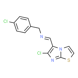 N-(4-CHLOROBENZYL)-N-[(6-CHLOROIMIDAZO[2,1-B][1,3]THIAZOL-5-YL)METHYLENE]AMINE结构式