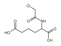 (+/-)-2-chloroacetaminohexanedioic acid结构式