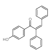 (Z)-1-(4-hydroxyphenyl)-2,3-diphenyl-prop-2-en-1-one Structure