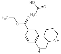 acetic acid; ethyl 4-(2-piperidylmethylamino)benzoate结构式