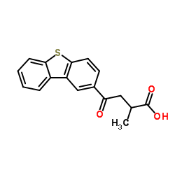 2-Dibenzothiophenebutanoicacid, a-methyl-g-oxo- Structure